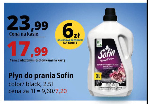 Płyn do prania black color protection SOFIN COMPLETE CARE promocja