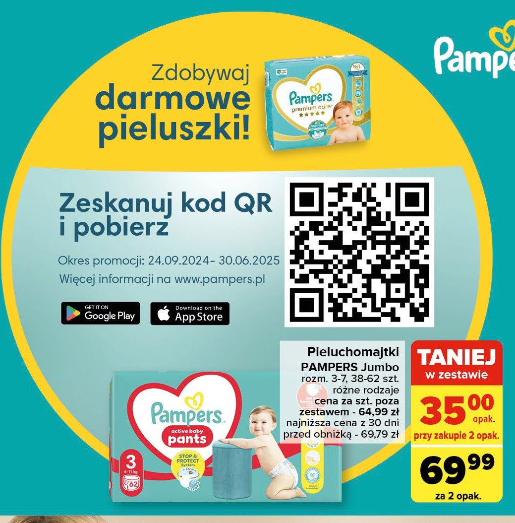 Pieluchomajtki 3 Pampers pants promocja