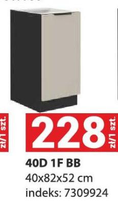 Szafka kuchenna 40D 1F BB promocja w Merkury Market
