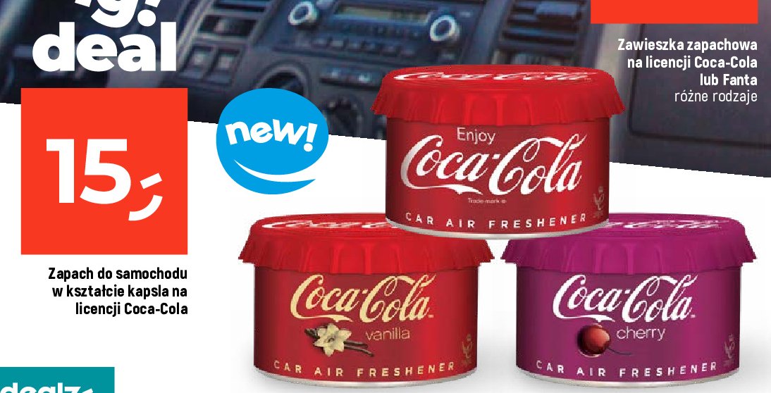 Zapach do samochodu kapsel coca-cola vanilla promocja