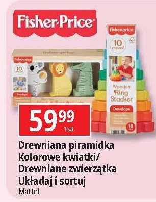 Piramidka kolorowe kwiatki Fisher-price promocja