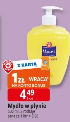 Mydło w płynie Manava promocja w Leclerc