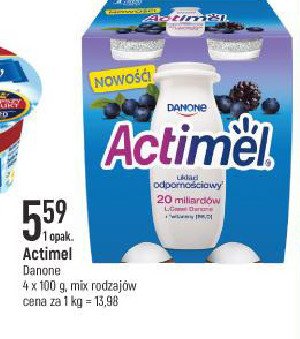 Jogurt jeżyna-jagoda Danone actimel promocja