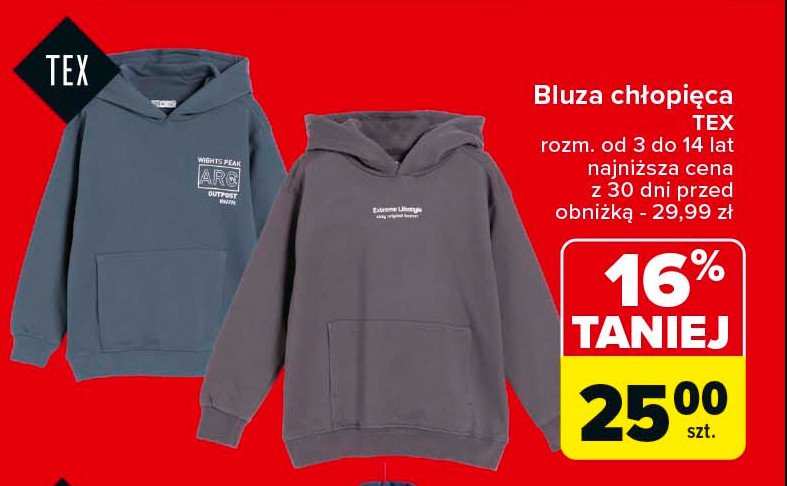 Bluza chłopięca 3-14 lat Tex promocja