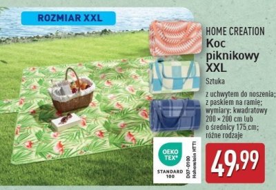 Koc piknikowy 200 x 200 cm Home creation promocja