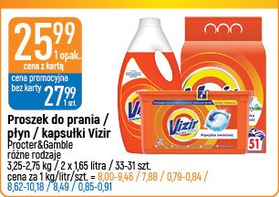 Płyn do prania alpejska świeżość Vizir promocja
