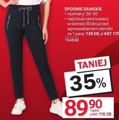 Spodnie damskie promocja w Selgros