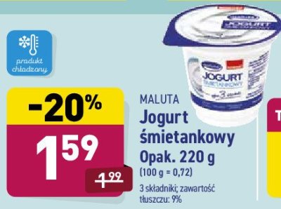 Jogurt śmietankowy Maluta promocja