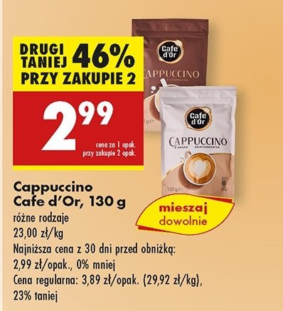 Cappuccino czekoladowe Cafe d'or cappuccino promocja