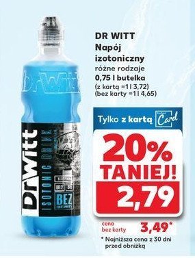 Napój izotoniczny niebieski Dr witt promocja w Kaufland