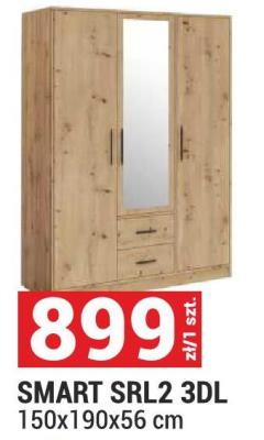 Szafa SMART SRL2 3DL 150x190x56 cm promocja w Merkury Market