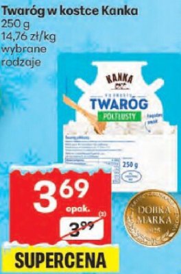 Twaróg Twaróg w kostce Kanka promocja w Delikatesy Centrum