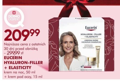 Krem EUCERIN HYALURON-FILLER + ELASTICITY na noc, 50 ml + krem pod oczy, 15 ml promocja w Super-Pharm