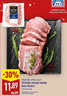 Schab wieprzowy bez kości promocja w Aldi