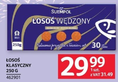 Łosoś wędzony klasyczny Suempol 250g promocja w Selgros
