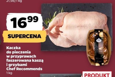 Kaczka do pieczenia w przyprawach faszerowana kaszą i grzybami Chef Recommends promocja w Netto