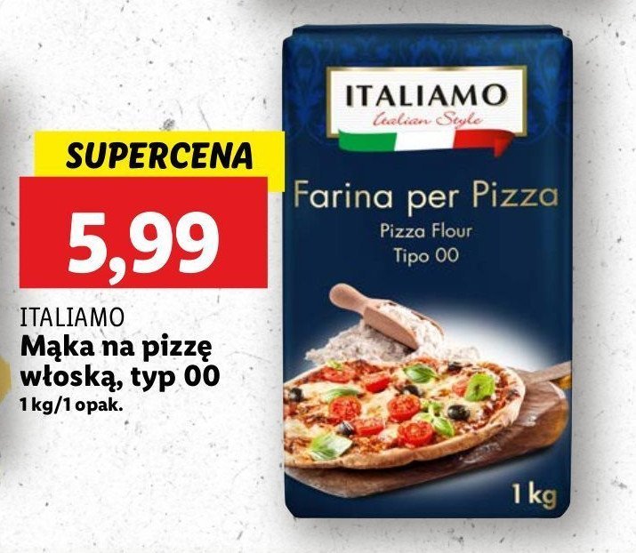 Mąka pszenna do pizzy Italiamo promocja w Lidl