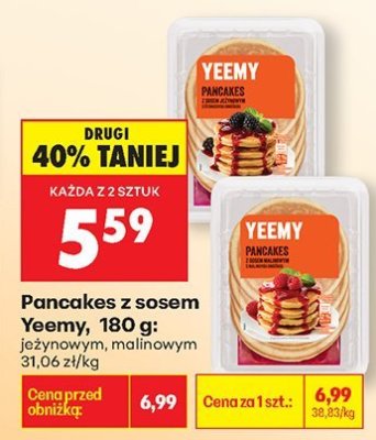 Pancakes z sosem Yeemy malinowy promocja w Biedronka