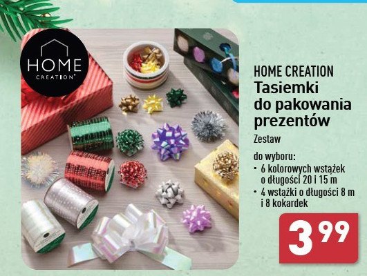 Tasiemki do pakowania prezentów Home creation promocja w Aldi