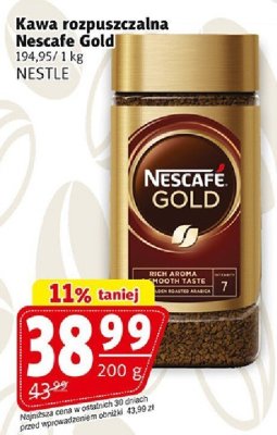 Kawa rozpuszczalna Nescafe Gold NESTLE promocja w Prim Market