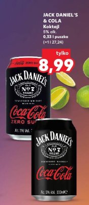 Koktajl Jack Daniel's & cola promocja w Kaufland
