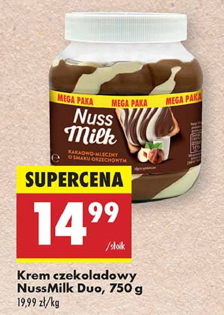 Krem kakaowo - orzechowy Nussmilk promocja