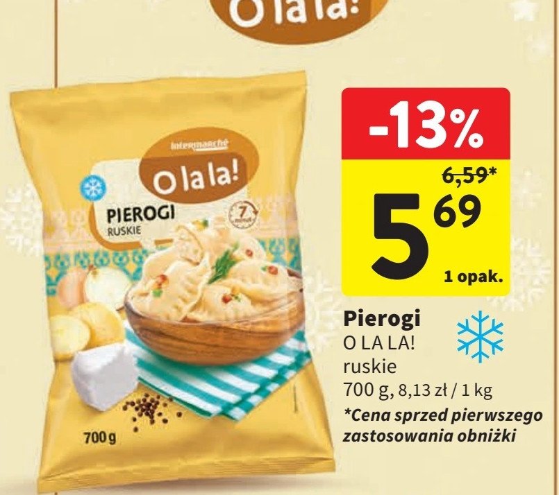 Pierogi ruskie O la la! promocja w Intermarche