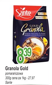 Granola belgijska czekolada i pomarańcza Sante granola gold promocja