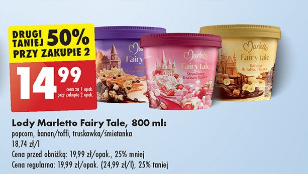 Lody banan i toffee Marletto fairy tale promocja