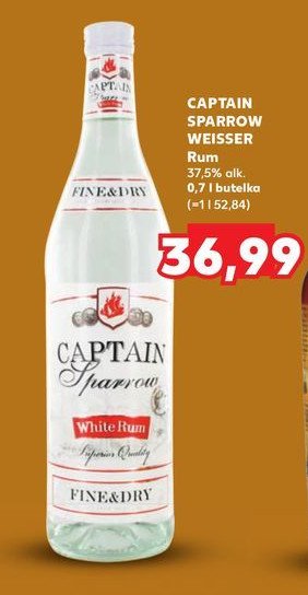 Rum CAPTAIN SPARROW WHITE promocja w Kaufland