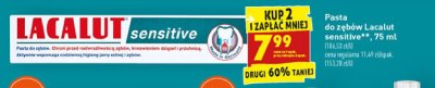 Pasta do zębów Lacalut sensitive promocja