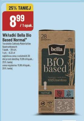 Wkładki Bella Bio Based Normal promocja w POLOmarket