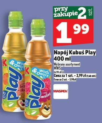 Napój Kubuś Play 400 ml promocja w TOPAZ