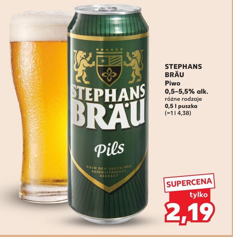 Piwo Stephans brau pils promocja