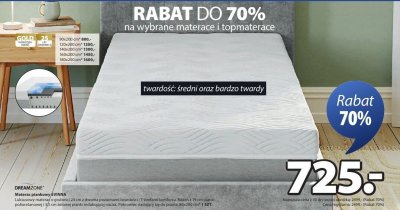 Materac piankowy SVINNA DREAMZONE promocja w Jysk