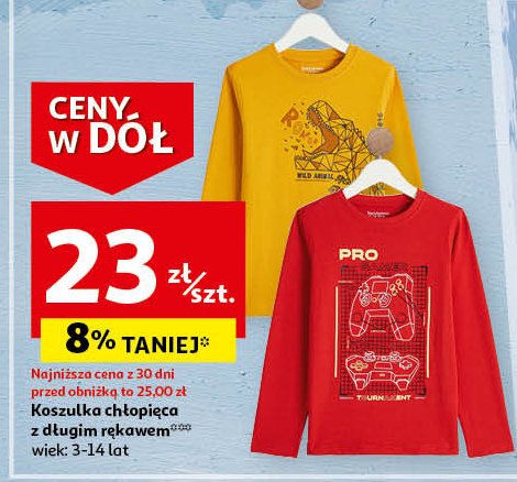 Koszulka chłopięca 3-14 lat Auchan inextenso promocja