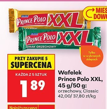 Wafelek XXL orzechowy promocja w Biedronka