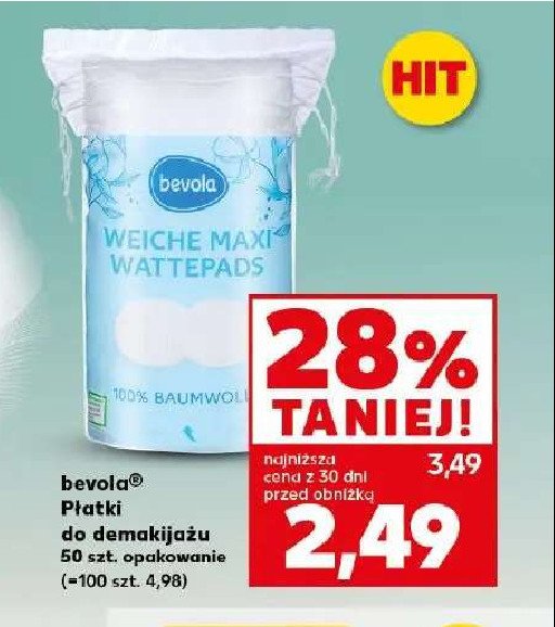 Płatki do demakijażu Bevola promocja