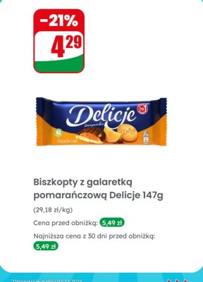 Biszkopty z galaretką pomarańczową  promocja w Dino