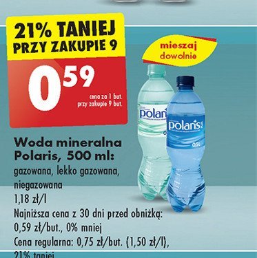 Woda niegazowana Polaris promocja