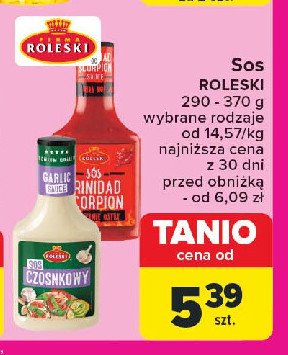 Sos czosnkowy Roleski promocja