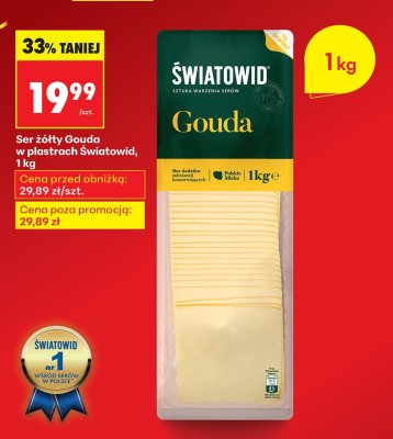 Ser żółty Gouda w plastrach promocja w Biedronka