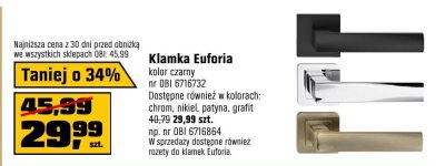 Klamka Euforia promocja w OBI