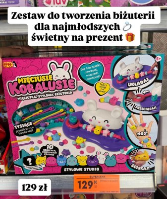 Zestaw do tworzenia biżuterii Mięciusie Koralusie promocja w Biedronka