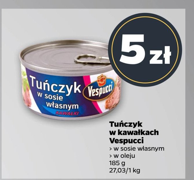 Tuńczyk w oleju roślinnym Vespucci promocja