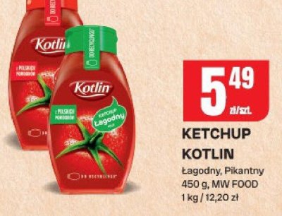 Ketchup Kotlin Łagodny, Pikantny promocja w Chorten
