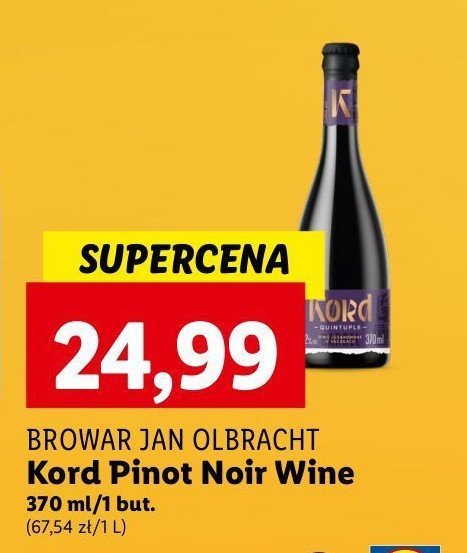 Wino Kord pinot noir promocja