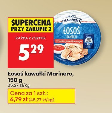 Łosoś kawałki Marinero, 150 g promocja w Biedronka