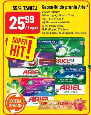 Kapsułki do prania Ariel promocja w POLOmarket