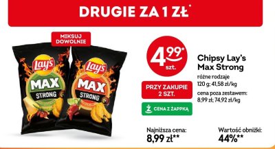Chipsy Lay's Max Strong promocja w Żabka